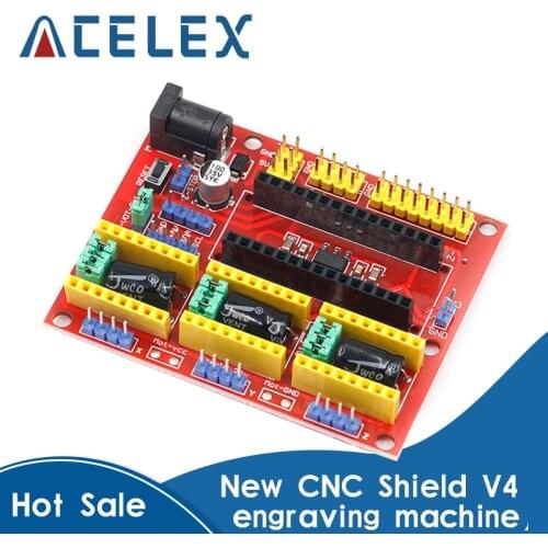 New CNC Shield V4 Engraving Machine / 3D Printer / A4988 Driver Expansion Board for arduino Diy Kit