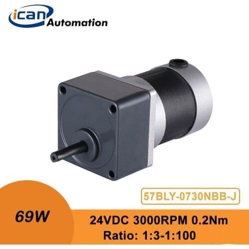 ICAN BLDC 220W 24V 3000RPM 0.7Nm 7.5/15/20Ratio Brushless Dc Motor With Gearbox
