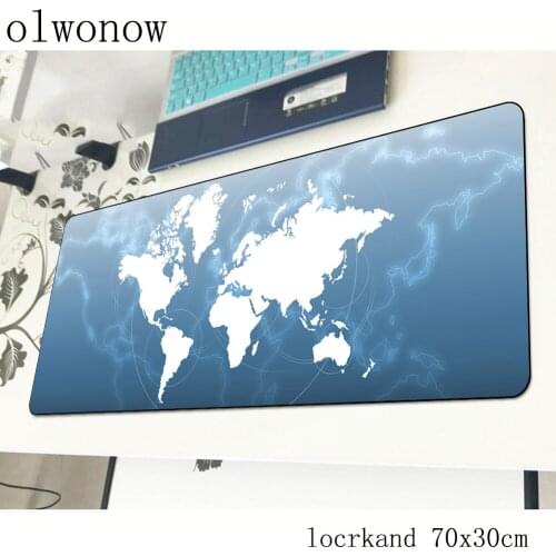 World map mouse pad gamer locked edge 700x300x2mm notbook mouse mat gaming mousepad large thick pad mouse PC desk padmouse