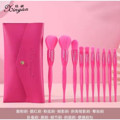 10PCS/SET Makeup Brushes Eyeshadow Highlighter Powder Brush BB Cream Blush Cosmetic Brush Makeup Brush Beauty Make Up Tool