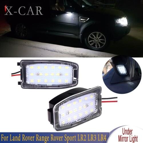 X-CAR 1Pair LED Puddle Lamp Under Side Mirror Light For Land Rover Range Rover Sport LR2 2008-2015 LR3 2005-2009 LR4 2010-2016