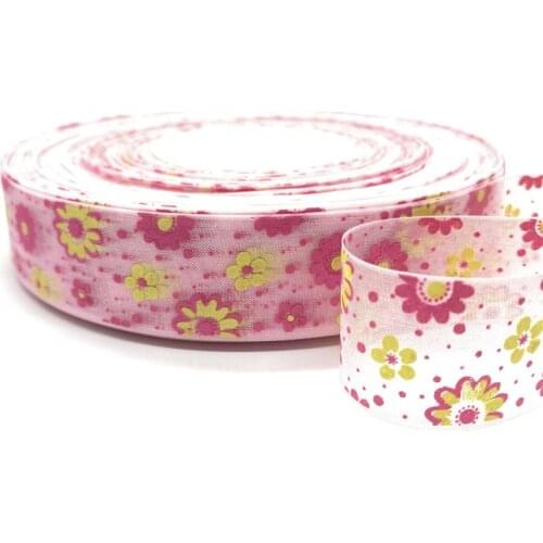 5Yards /Roll 25mm Printing Flower Organza Ribbons For Flower Gift Packing Wedding Decoration DIY Garment Accessories #13