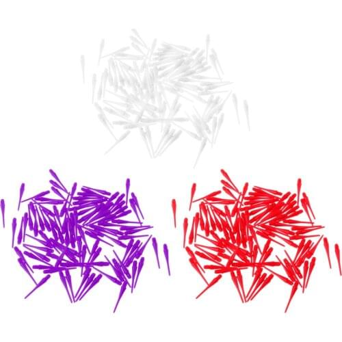 MagiDeal 100 Pcs Dart Soft Tips Points / 2BA Standard Darts Shaft Needle 3 colors Sports Darts Shafts Accessories