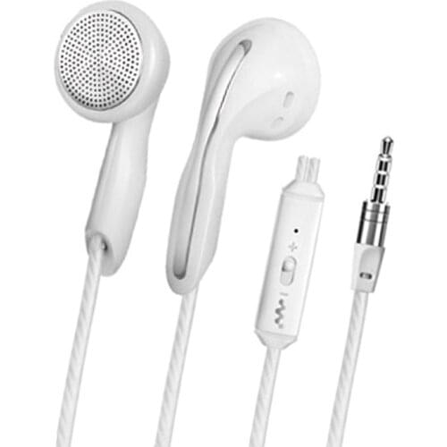 MP3 Earphone Noise Cancelling Headset Stereo Earbuds with Microphone Ear-style flat ear with a button to answer the phone