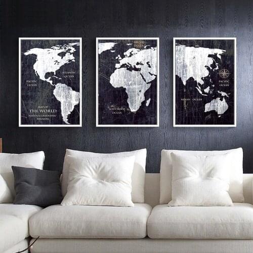 3 pcs set diy diamond painting cross stitch world map home decoration full square drill full diamond embroidery office sticker