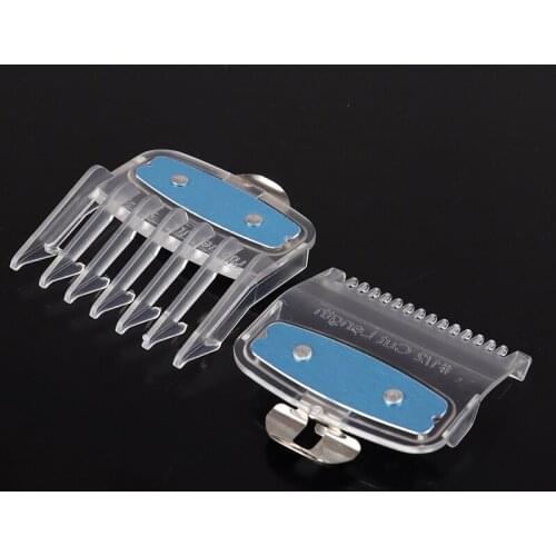 2 Pcs 1.5mm+4.5 Mm Hair Clipper Guide Comb Set Standard Guards Attach Trimmer Parts Transparent Hairdressing Accessories