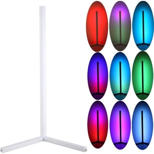 Nordic RGB Corner Floor Lamp Modern Simple 30 LED Standing Lights for Living Room Bedroom Atmosphere Decorative Indoor Light
