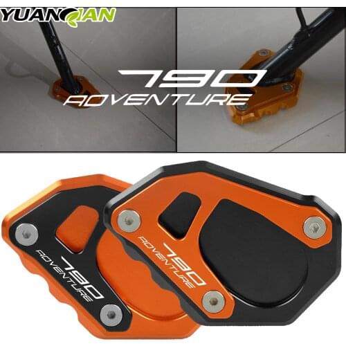 NEW Motorcycle CNC Aluminum Kickstand Enlarge Plate Pad Side Stand Enlarger Motorbike FOR 790 Adventure ADV R/S 790Adv 2019-2021