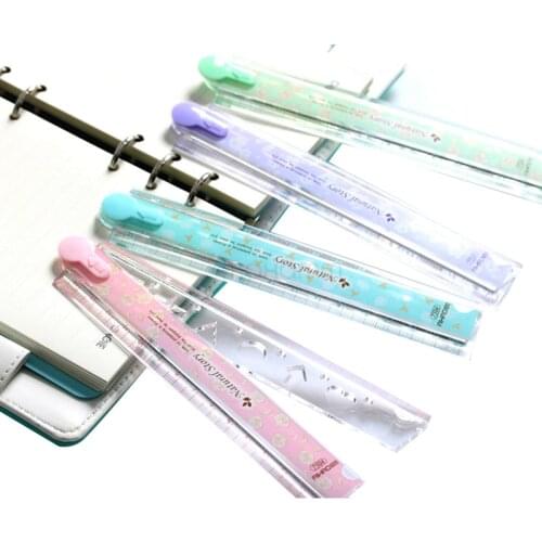 Aihao 30cm Natural Story Folding Plastic Ruler Drawing Templates Stationery School Supplies