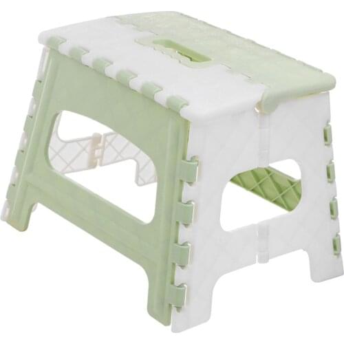 Plastic Folding Step Stool with Handle Portable Collapsible Small Foot Stool for Kids and Adults