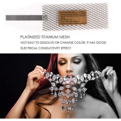 Platinized Titanium Anode Rhodium Jewelry Plating Plater Tool Mesh With Handle 69HB