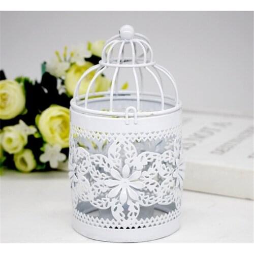 Hollow Metal Candle Holder Creative Home Decor Candlestick Simple White Wedding Decoration Party Candles Accessories Ornaments