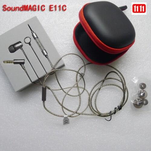 Latest model SoundMAGIC E11C in-ear earphones with mic heavy bass music ear mobile earphone Genuine original anti-counterfeit