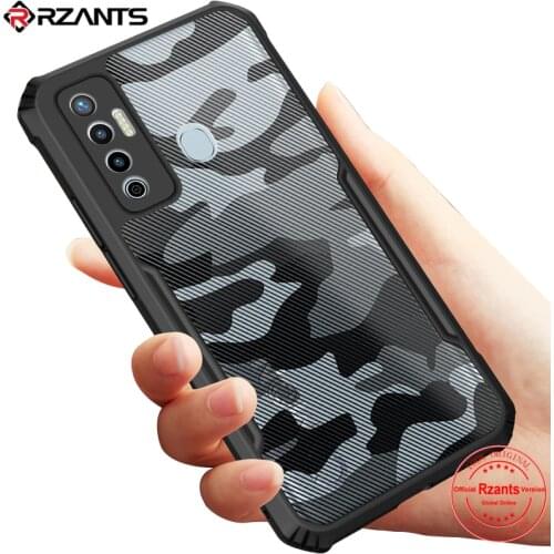 Rzants For Tecno Camon 17 Case Hard [Camouflage Beetle] Shockproof Slim Crystal Clear Cover funda Casing