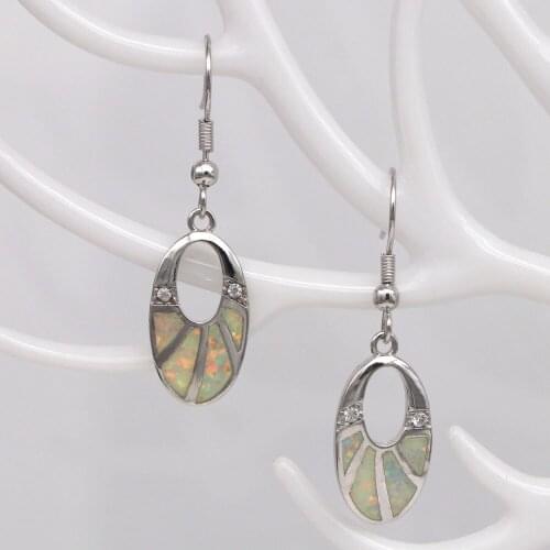 RH0136 Simple female earrings blue fire opal earrings dangle earrings female fashion jewelry