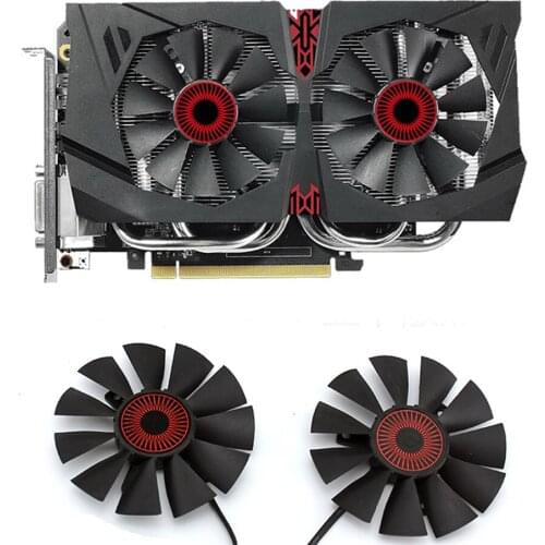 T128010SH Replacement Graphics Card Cooling Fan Cooler for ASUS GTX1060/1050/960/950/750ti/R9 370 Accessories