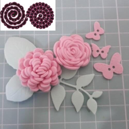 Spiral Flower Metal cutting Die cutting Mould scrapbook Decoration embossed Photo album Decoration Card making DIY Handicrafts
