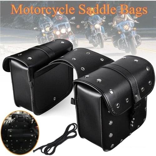 2Pcs Universal Waterproof Motorcycle Saddle Bag Pannier Side Storage Luggage
