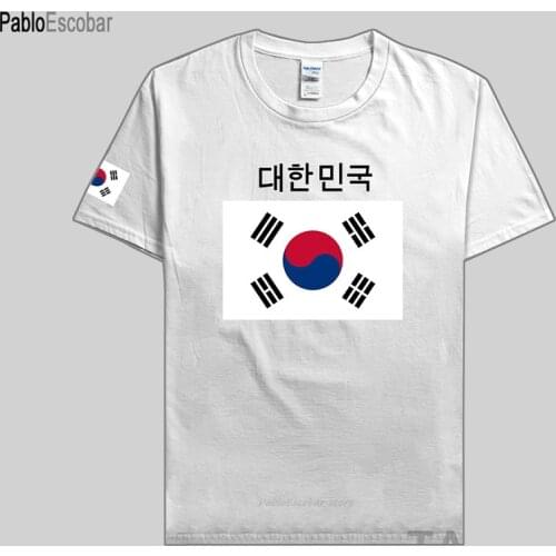 Republic of Korea South t shirt man KOR jerseys t-shirts nation team tshirt 100% cotton meeting tops fans tees Korean flag