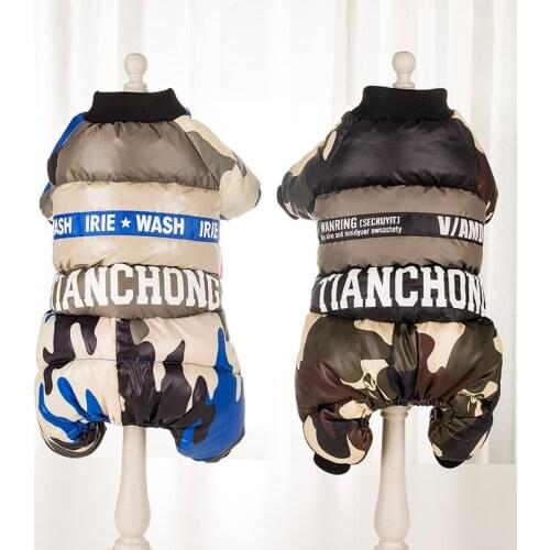 Winter Warm Pet Dog Clothes Dog Coat Jacket Waterproof Puppy Hoodies For French Bulldog Chihuahua Small Medium Dogs Yorkie