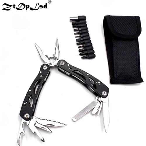 ZtDpLsd 1Pcs Portable Multifunctional Pliers Outdoor Combination Multi-purpose Tool Utility Vehicle Emergency Folding Suit Plier