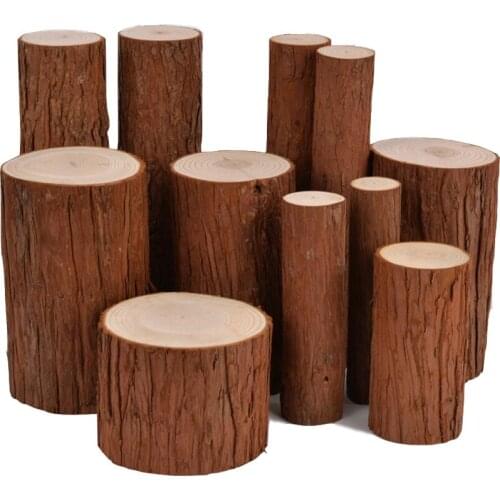 1pc Small Wooden Pile Base Ornaments Stump Original Wood Fir Tree Photography Photo Tool Manual DIY Decoration Unfinished Wood