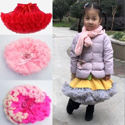 31 Colors Summer Fluffy Ballet Skirt Dancewear Tutu Pettiskirt Princess Party Skirts Tulle clothes For Baby Girls Women