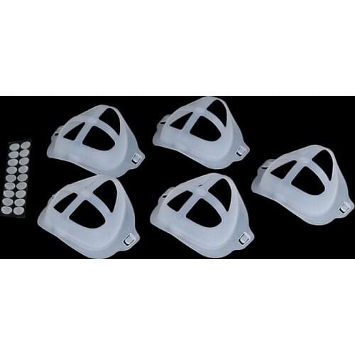 5pcs Bracket Mask Holder Breathable Valve 3D Mouth Mask Support Breathing Assist Help Mask Inner Cushion