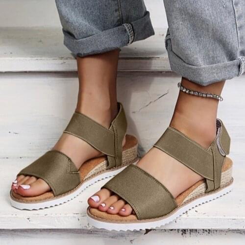 2021 Summer Women Sandals Premium Orthopedic Open Toe Sandals Vintage Anti-slip Leather Casual Female Platform Retro Shoes#G30