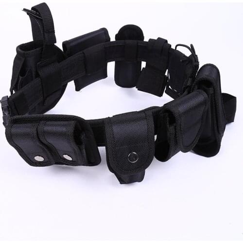 Black Belt Multifunctional Security Belts Casual Outdoor Tactical Training Polices Guard Utility Heavy Duty Combat Belts ZS10T01