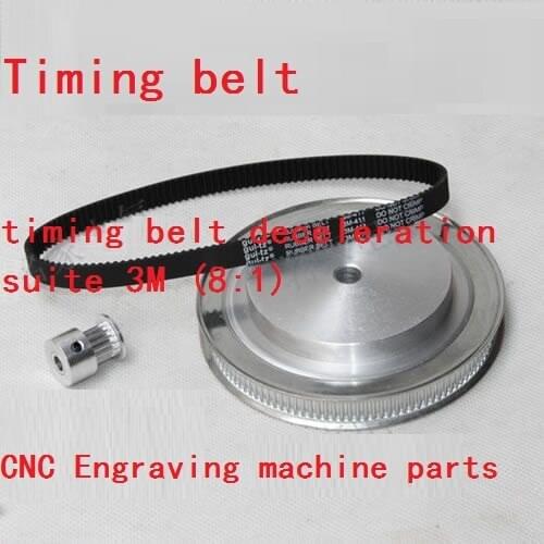 Timing belt pulleys timing belts deceleration suite 3M (8:1) CNC Engraving machine parts Synchronous pulley