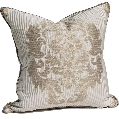 DUNXDECO Simple Retro Art Cushion Cover Decorative Pillow Case Modern European Classical Jacquard Sofa Chair Bedding Coussin