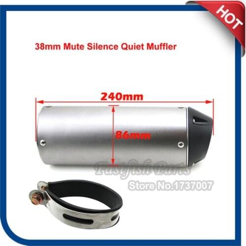 38mm Mute Silence Quiet Exhaust Muffler For 125cc 140cc 150cc 160cc ATV Pit Dirt Bike