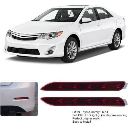 Krator 2PCS LED light Guide Rear Bumper light Fog lamp lights For Camry REIZ 2011 EZ FORTUNER 2013