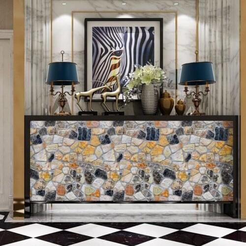 45X10CM Creative 3D waterproof brick pattern wall stickers self-adhesive nostalgic wallpaper cafe bar restaurant PVC wallpaper