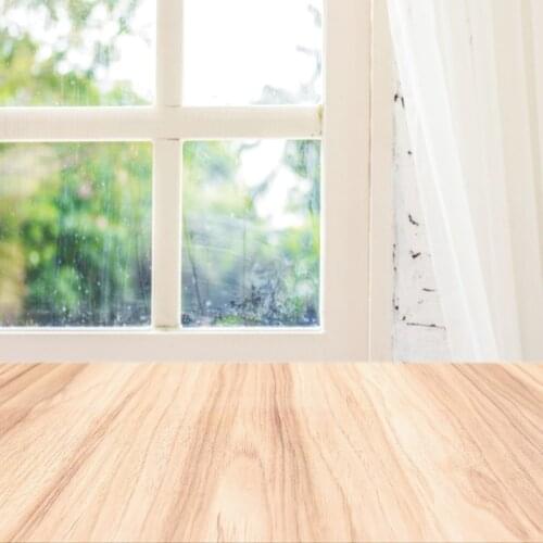 Laeacco Morning Backgrounds For Photography Curtain Window Sill Green Polka Dots Natural Scenic Photo Backdrop Photo Studio