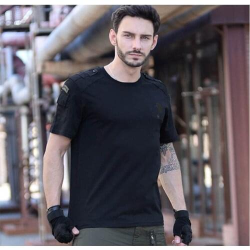Summer Military Tactical T-Shirt Men Outdoor Climbing Photography Sports Hunting T-shirt Man Casual Cotton Short Sleeve Clothes