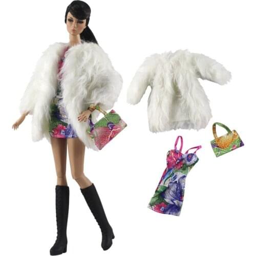 Milan Fashion Coat Outfit Set for Barbie 11 Inches BJD FR SD Doll Clothes Dollhouse Roll Play Accessories