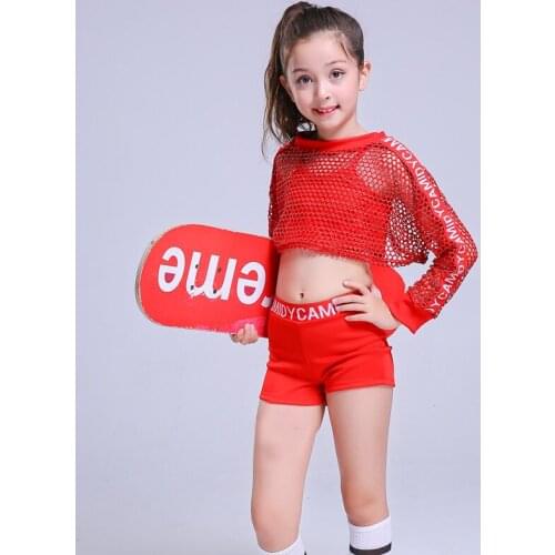 Fashion Girl Jazz Dance Costumes for Girls Stage Dance Clothing Kid Hip Hop Costume Children Performance Dancing Suit Dancewear