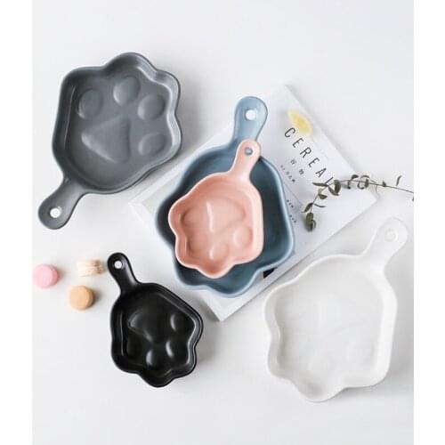 Set of cartoon dinner plates, ceramic kitchen plates, breakfast tableware set, dishes, spoon, desert rice, walnut, salad bowl, n