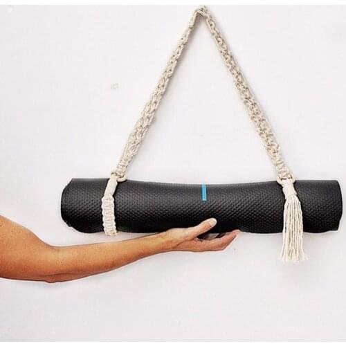 Newest Yoga Mat Carry Strap Handmade Boho Crochet Macrame Adjustable Shoulder Strap for Yoga Mat Sling Pilates Exercise Fitness