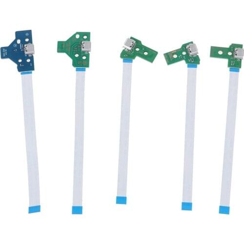 1pc USB Charging Port Socket Circuit Board For 12Pin JDS 011 030 040 055 14Pin 001 Connector For PS4 Controller 2020
