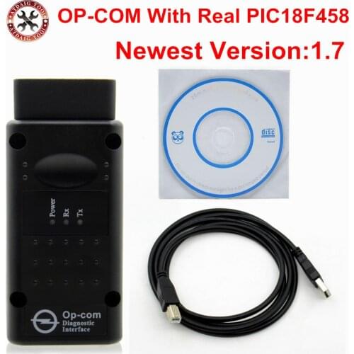 Last Version V1.7 OP COM with PIC18F458 Chips CAN BUS OBD2 OP-COM V1.7 OPCOM Free Shipping