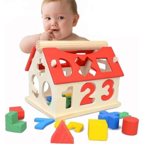 Early Educationl Toy Developing For Children Jigsaw Number 1-8 Digital House Assemly Toys Children Cartoon Puzzle Game Toys Gift