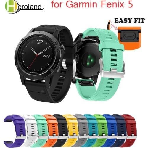 22mm Soft Silicone Replacement smart Watch Bands bracelet strap for Garmin Fenix 5 Easy fit Strap For Garmin Forerunner 935band