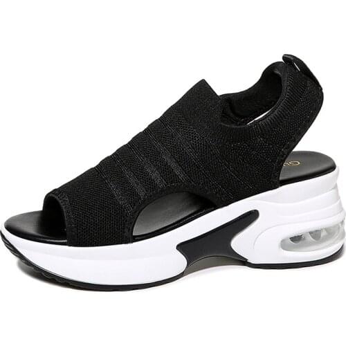Open-Toe Platform Sandals, Solid Color WomenS Shoes With Feet, WomenS Platform Shoes