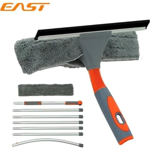 East Multi Section Pole Window Cleaner Glass Squeegee Wiper Window Cleaning Brush Scraper Household Cleaning Tools