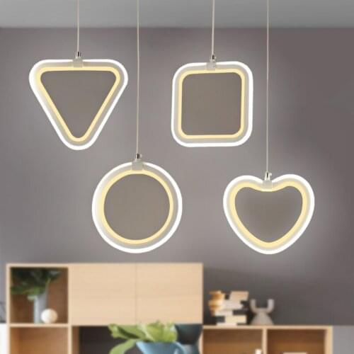 Modern geometry Pendant Lights Lamparas Dining Room Living Room Lights LED Pendant Lamp For Home Lighting