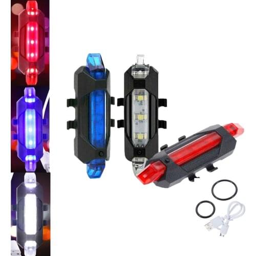 Waterproof Super Bright Bicycle Tail Light USB Charging Warning Tail Light, Suitable for Any Road Bike, Easy to Install