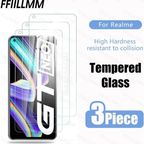3Pcs/lot Tempered Glass For Realme GT Neo Protective Glass For Realme 8 7Pro Screen Protector For Realme C11 C15 C17 C20 C21 C25